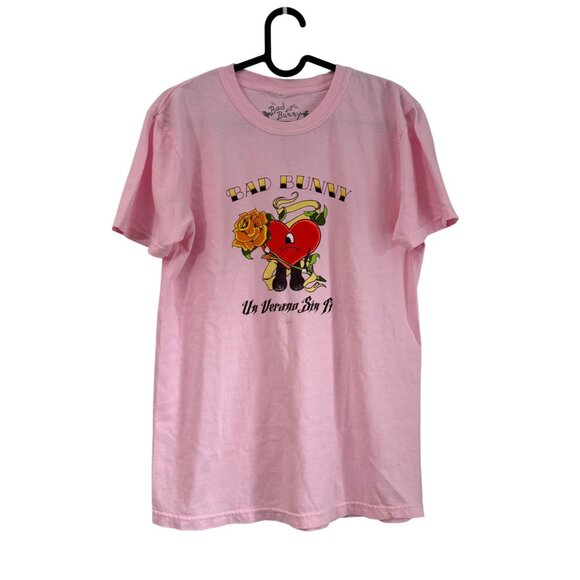 Bad Bunny Other - Bad Bunny Pink Un Verano Sin Ti Worlds Hottest Tour 2022 Tshirt Unisex Small